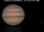 Giove, Io e la sua ombra - Foto effettuata con SCT 12'' f/6 e CCD il 06/02/2002 alle 01:18:02 T.U.