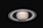 Rifrattore 150 mm F:8 in proiezione oculare Plossl da 20 mm. Esp. Webcam Vesta Pro e filtro IR cut