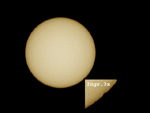 Vesta Pro su obiettivo 180mm e filtro in mylar, un solo fotogramma
